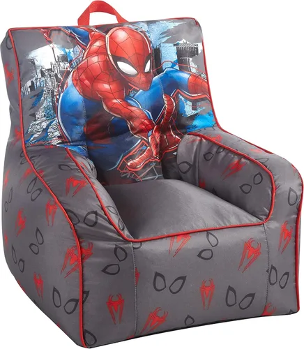 Vista 26 de Idea Nuova Disney Minnie Mouse - Puf de nailon para niños pequeños con ribete y asa superior de transporte, tamaño grande