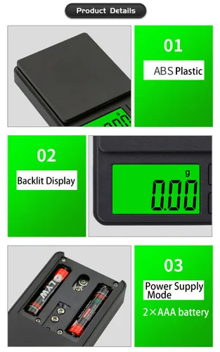 Vista 6 de Báscula digital de bolsillo de 35.27 oz x 0.00 oz, báscula de gramos, báscula digital de gramos, báscula de alimentos, báscula de joyería, báscula