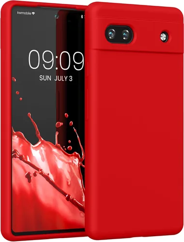 Vista 378 de kwmobile Funda Compatible con Google Pixel 6 Pro - Funda de Teléfono de Silicona TPU con Acabado Suave - Azul Caribe