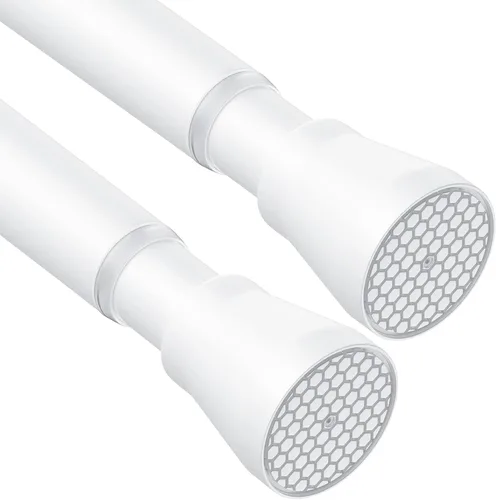 Vista 27 de AIZESI Barra de tensión negra de 16 a 26 pulgadas, barra de cortina ajustable de 7/8" de diámetro, barras de cortina de tensión pequeñas