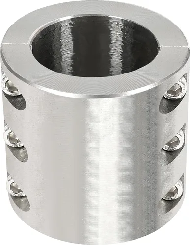 HECASA Abrazadera de tubo con cuello dividido compatible con abrazaderas de barra enrollable de tubo de acero de tamaño OD de 1.875 pulgadas, pernos