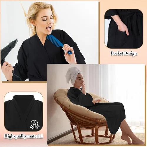 Vista 4 de Syhood Bata de salón de 2 piezas para clientes, bata de peluquería impermeable, capa de salón