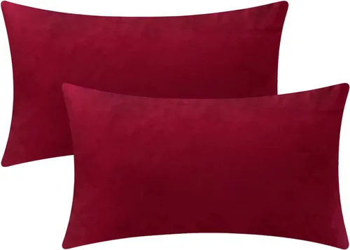 Vista 18 de Juego de 2 fundas de almohada de terciopelo para sofá y cama, 18 x 18 pulgadas, color aguamarina