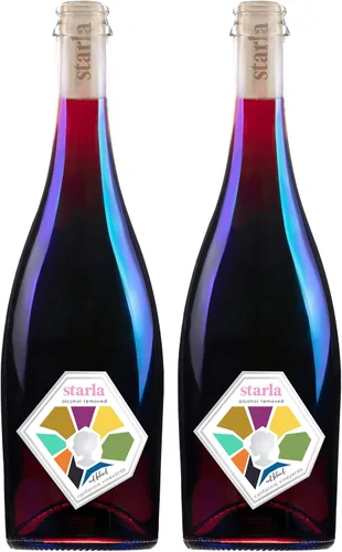 Starla Mezcla de vino tinto sin alcohol galardonada, de cuerpo completo, botánicamente mejorada, mezcla de vino tinto I 0 carbohidratos, 0.00oz de