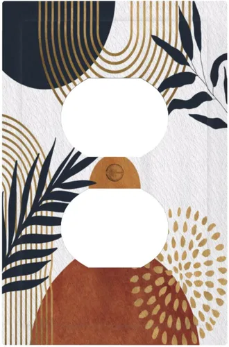 Vista 154 de Abstracto de Lujo Azul Dorado con Brillo de Mármol 1 Gang Cubiertas de Tomacorrientes Dúplex Decorativas Cubiertas de Interruptores de Luz