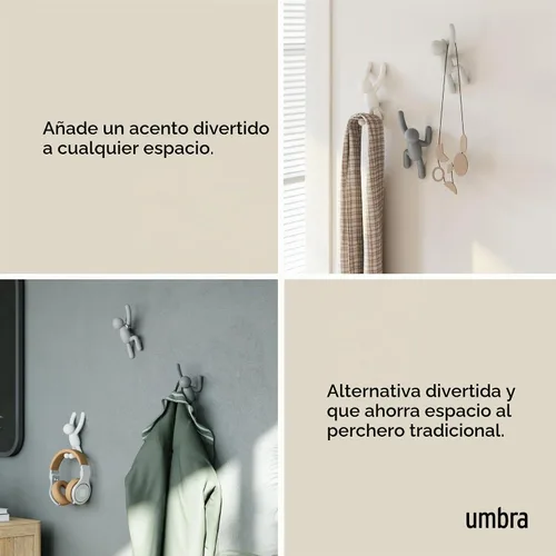 Vista 5 de Umbra Buddy – Ganchos de pared Negro