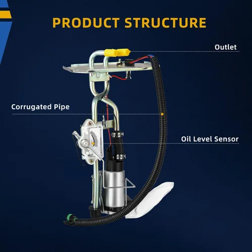 Vista 2 de DWVO Bomba de combustible compatible con Jeep Wrangler 1991 1992 1993 1994 1995 2.5L 4.0L (con tanque de 20 galones)