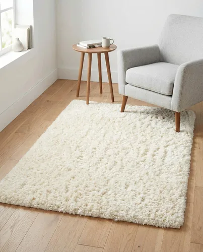 Vista 60 de Rugs.com - Alfombra de la colección Infinity, alfombra de pelo mullido sólida de 2 x 3 pies, color azul Egeo, perfecta para salas de estar