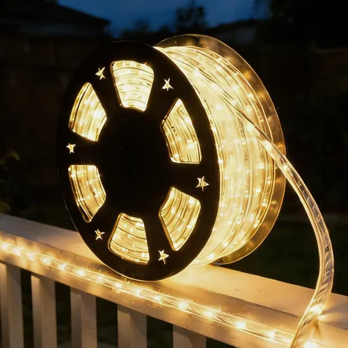 Vista 8 de Cuerda de luces verdes, tira de luces LED de 99 pies para exteriores, impermeable, iluminación decorativa para interiores/exteriores, cubierta