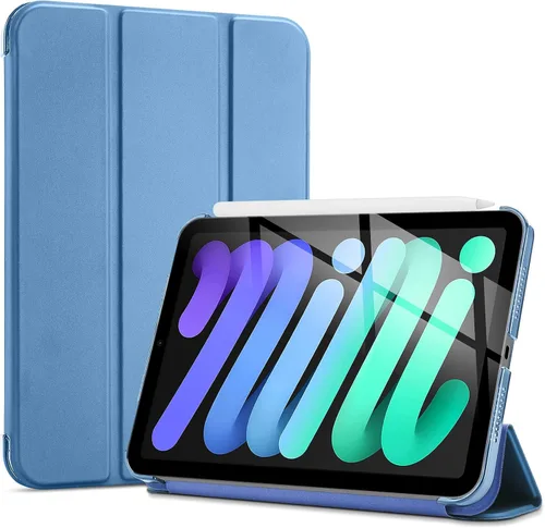 Vista 13 de ProCase Funda inteligente para iPad mini 7 A17 Pro 2024/iPad Mini 6 2021 8.3 pulgadas iPad mini 7ª/6ª generación, cubierta trasera dura para iPad