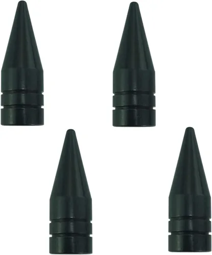Vista 3 de Abfer Tapas de válvula de neumáticos, tapas de vástago de aire de automóvil, cubiertas para vástagos de presión para bicicletas, vehículos, Negro