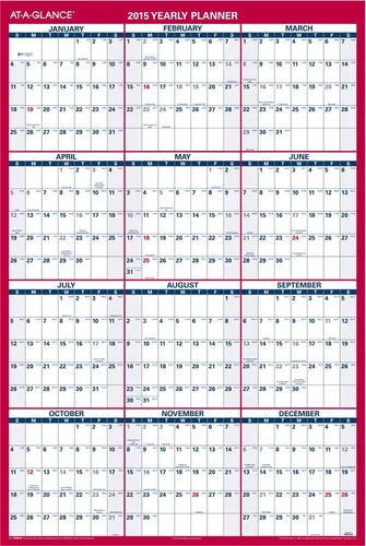 Vista 2 de AT-A-GLANCE Planificador de pared XL 2015, borrable, de 2 lados, reversible, vertical y horizontal, 48 x 32 pulgadas (PM326-28)