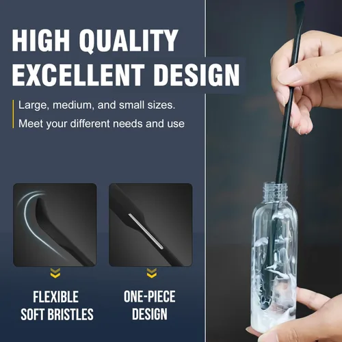 Vista 2 de Walfos Juego de 3 mini espátulas de silicona, espátulas pequeñas para cosméticos, espátula de belleza reutilizable resistente al calor de 600 °F