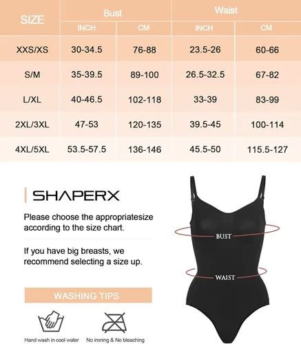 Vista 3 de SHAPERX Body para mujer moldeador de cuerpo sin costuras con control de abdomen