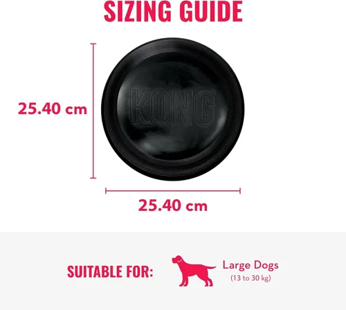 Vista 3 de KONG Extreme Flyer - Juguete para perros que apoya el ejercicio saludable - Disco suave para perros - Juguete para buscar y recuperar - Juguete