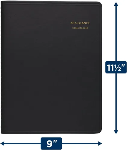Vista 4 de AT-A-GLANCE 8015005 Libro de registro de clase sin fecha, 10 78 x 8 14, negro