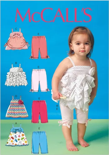 McCall's Patterns M7142 Infants' Tops and Leggings Sewing Template, YA5 in One Envelope