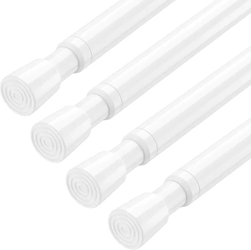 Vista 8 de AIZESI 4 Piezas Barras de Cortina de Tensión de Resorte Pequeñas de 8 a 12 Pulgadas, Mini Barras de Tensión DIY Sin Taladro para Luces Laterales