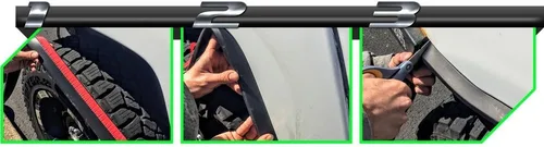 Vista 8 de EZ Flares XL - Fender Flares PRO - Extensión de guardabarros universal de goma espuma flexible original EZ Lip Offroad de 2 pulgadas