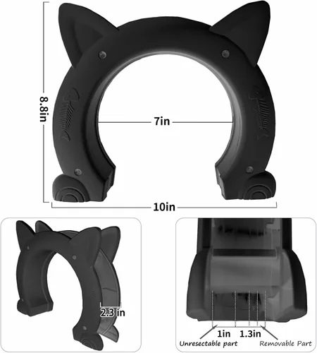 Vista 3 de Fhiny Puerta interior de puerta para gatos, puertas de gatitos sin solapa para pared, duraderas y fáciles de instalar, añade privacidad, puerta