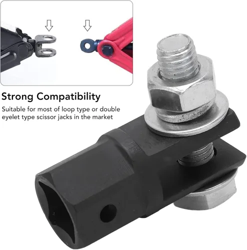 Vista 7 de Adaptador de gato de tijera, conector de tijera universal resistente a la corrosión de alta resistencia para remolque para RV para uso con llave