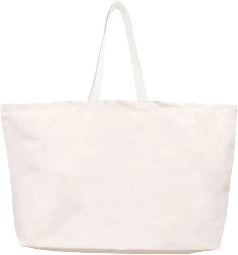 Vista 12 de Bolsa de lona grande, extra grande, para compras, playa, reutilizable, más grande, bolsa sólida lisa de 28 x 8 x 16 pulgadas