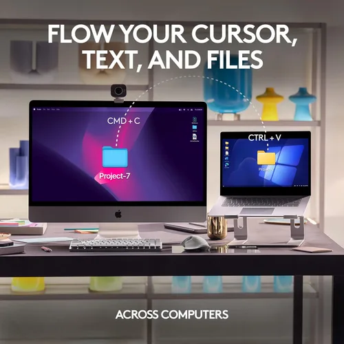 Vista 4 de Logitech Mini teclado mecánico MX + mouse inalámbrico MX Master 3S para Mac, teclas retroiluminadas de perfil bajo, interruptores táctiles más