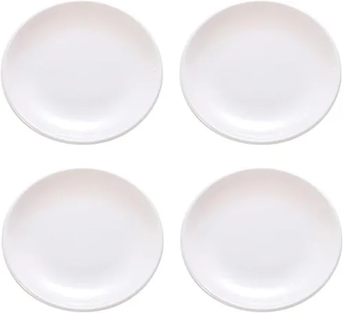 Vista 2 de Juego de vajilla de plástico de melamina, platos negros, platos llanos, platos de postre, platos de servir, juego de 4