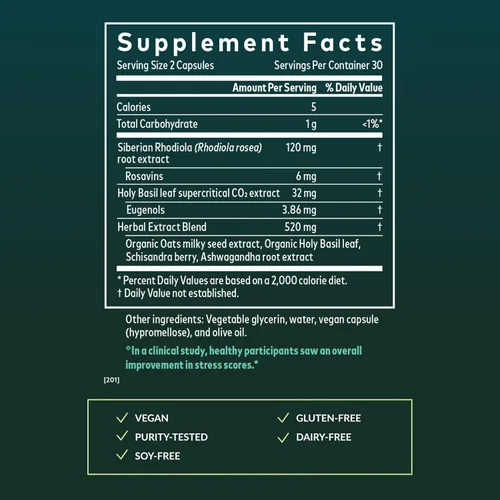 Vista 3 de Gaia Herbs: fitocápsulas líquidas para la salud adrenal., hbf-jjj-omgh-mh7427, 60, 1, 1