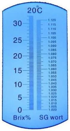 Vista 2 de Ade Advanced Optics BCBI9177 Refractómetro de mosto de cerveza y vino, escala dual: gravedad específica 1.000-1.120 y Brix 0-32%, reemplaza