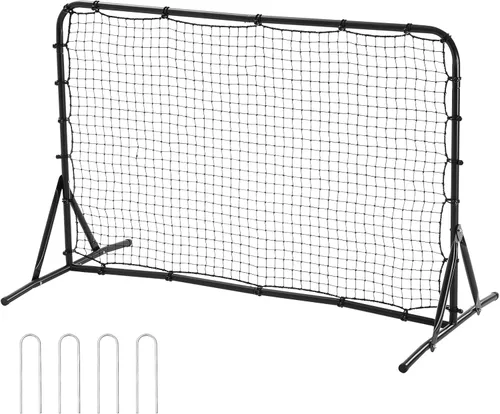 Vista 10 de VEVOR Soccer Rebound Trainer, Iron Soccer Training Equipment, Sports Football Rebounder Wall, Double-Sided Rebounding Net, Easy Assembly, Perfect