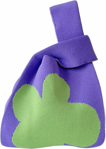 Vista 13 de Bolso pequeño con nudo de muñeca para mujer Tricolor negro.