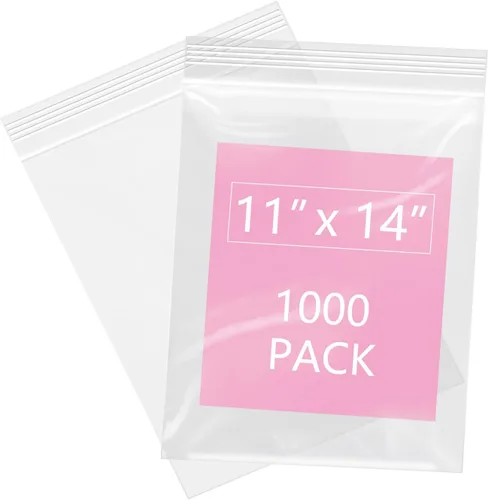 Vista 3 de iMailer - 1000 unidades- Bolsa transparente con cremallera pequeña de 3 x 5 pulgadas - Bolsas de polietileno de plástico con cierre de 2 mil