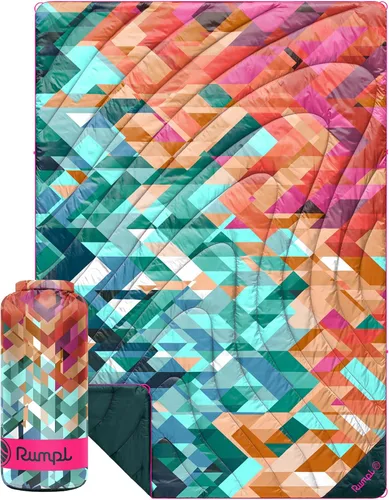 Vista 38 de Rumpl Manta Puffy Original - Manta de Camping Cálida y Resistente al Agua con Aislamiento Sintético 100% Reciclado, 52"x75", Original Puffy V2