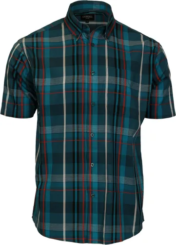 Vista 18 de Gioberti Men's Casual Plaid Button Down Short Sleeve Shirt 1162 - Royal / Negro / Gris