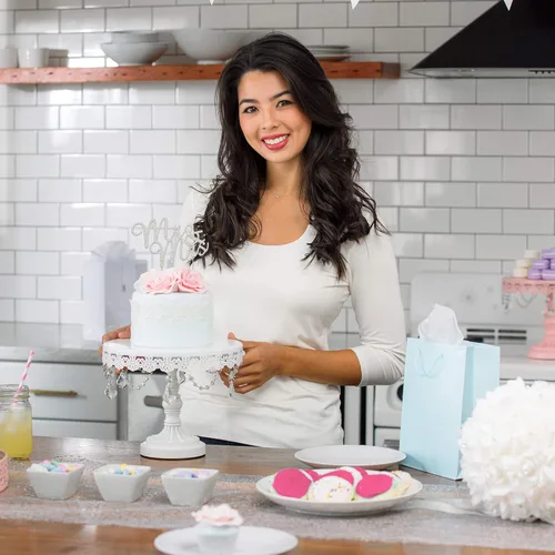 Vista 6 de Decoración para torta con inscripción Mr. and Mrs.