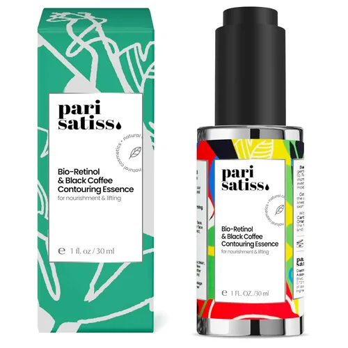 Esencia de contorno de café negro y bio-retinol – Retinol antiarrugas, cuidado de la piel imprescindible para nutrir y levantar, reparar la piel