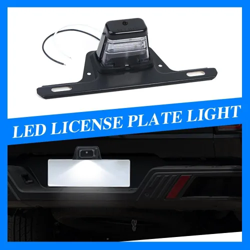 Vista 3 de Luz LED para matrícula, accesorios de automóvil, impermeable, 12 V CC, luz de matrícula con soporte de soporte, ensamblajes de luz de matrícula
