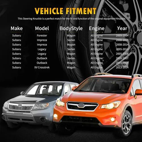 Vista 2 de Manguito de dirección de suspensión delantera compatible con Subaru Forester Impreza Legacy Outback XV Crosstrek 2005-2014 lado izquierdo