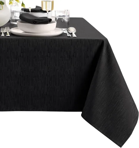 Vista 15 de Elrene Home Fashions - Servilletas Continentales de Textura Sólida Resistente al Agua y a las Manchas, Juego de 4, Negro