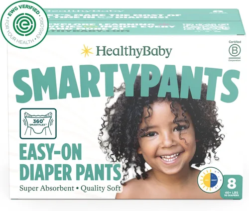 Vista 13 de Pañales de estilo Pull Up SmartyPants Verificado por EWG como seguro y a base de plantas Cintura acolchada de 360, súper absorbente