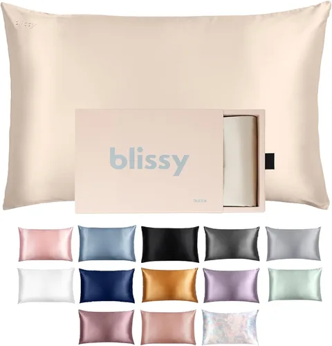 Vista 12 de Funda de almohada de seda Blissy - 100% pura seda de morera - 22 Momme fibras de alta calidad 6A - Funda de almohada de seda para cabello y piel