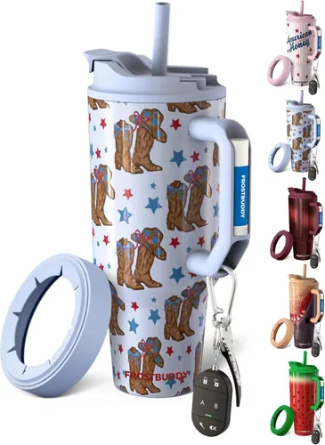 Vista 189 de Frost Buddy Thicc Buddy - Vaso aislado de 16 onzas (amor americano)