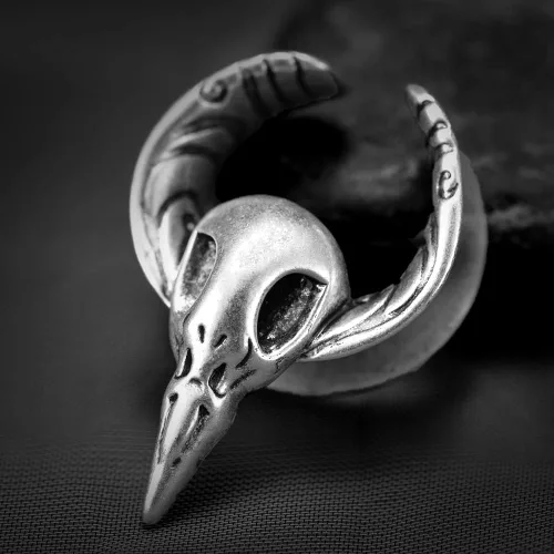 Vista 2 de 2 piezas de apertura de túneles de oreja, cuernos de calavera, calibre de oreja, piercing expansor, estirables, joyería de moda, piercing corporal