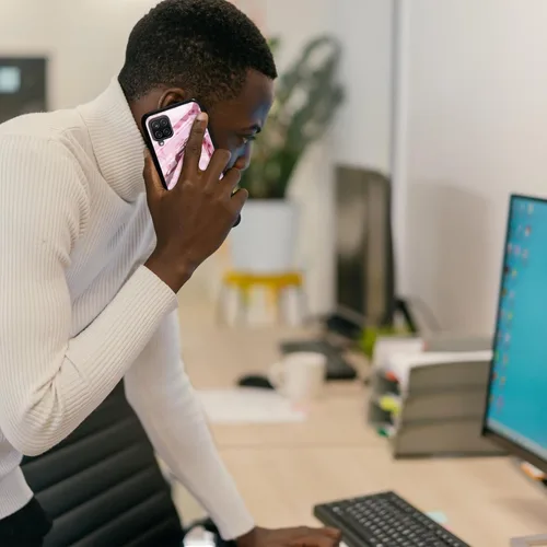 Vista 7 de Funda para Samsung Galaxy A12 5G con protector de pantalla, parte trasera de vidrio templado + TPU de silicona suave que absorbe los golpes