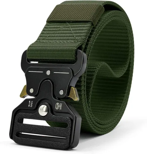 DOOPAI Cinturón Táctico para Hombres, Paquete de 3 Correas Militares de Nylon con Hebilla Metálica de Liberación Rápida de Servicio Pesado