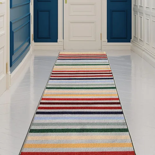 Vista 13 de CreativeDeco Alfombra de pasillo hecha a medida de pelo bajo con respaldo de goma para cocina, vestíbulo, pasillo, entrada, elige tu longitud