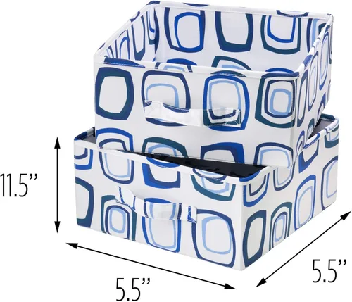 Vista 4 de Honey-Can-Do SFT-01562 - Cajones de accesorios para organizador colgante, azul/blanco