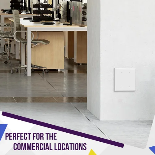 Vista 7 de ENERLITES - Cubierta de salida doble en blanco extra grande, placa de pared de dos bandas en blanco, tamaño grande, 2 bandas de 5.5 x 5.5 pulgadas