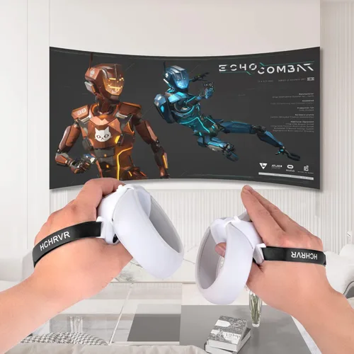 Vista 9 de for Meta Quest 2 Controller Grips Accessories, Anti-Throw Silicone Grip Cover Protector with Knuckle Straps Anti-Bumping Silicone Halo Cover with